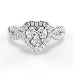 Latoya Heart Cut Lab Grown Diamond 18Kt White Gold Engagement Ring