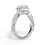 Latoya Heart Cut Lab Grown Diamond 18Kt White Gold Engagement Ring - View 2