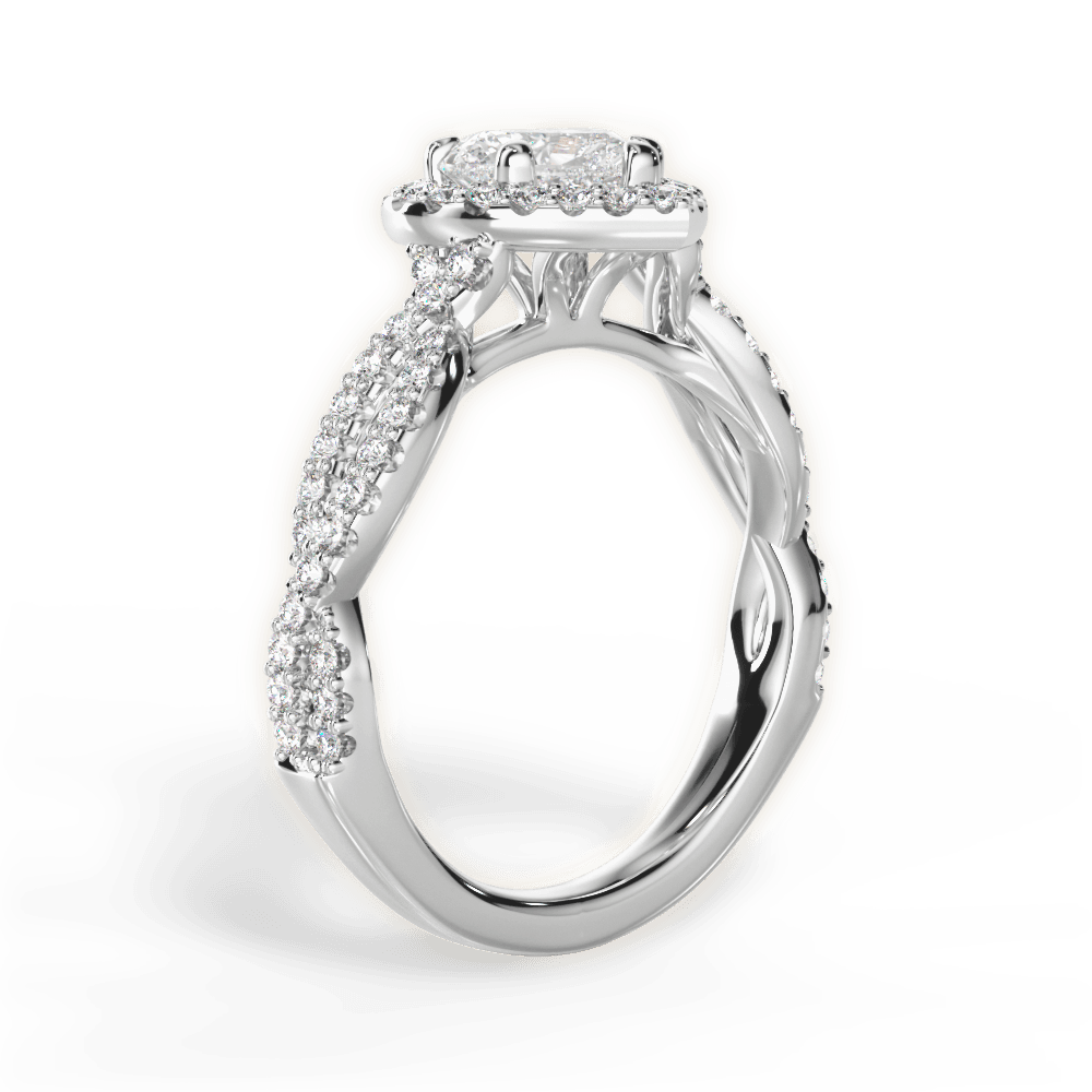 Latoya Heart Cut Lab Grown Diamond 18Kt White Gold Engagement Ring - View 2