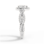 Latoya Heart Cut Lab Grown Diamond 14Kt White Gold Engagement Ring - View 4
