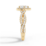 Latoya Heart Cut Lab Grown Diamond 18Kt Yellow Gold Engagement Ring - View 4