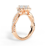 Latoya Marquise Cut Lab Grown Diamond 18Kt Rose Gold Engagement Ring - View 2