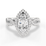 Latoya Marquise Cut Lab Grown Diamond 18Kt White Gold Engagement Ring