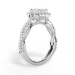 Latoya Marquise Cut Lab Grown Diamond Platinum Engagement Ring - View 2