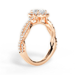 Latoya Oval Cut Lab Grown Diamond 18Kt Rose Gold Engagement Ring - View 2