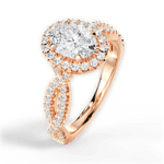 Latoya Oval Cut Lab Grown Diamond 18Kt Rose Gold Engagement Ring - View 4
