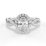 Latoya Oval Cut Lab Grown Diamond Platinum Engagement Ring