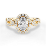 Latoya Oval Cut Lab Grown Diamond 18Kt Yellow Gold Engagement Ring