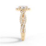 Latoya Oval Cut Lab Grown Diamond 18Kt Yellow Gold Engagement Ring - View 2