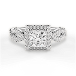 Latoya Princess Cut Lab Grown Diamond Platinum Engagement Ring