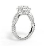 Latoya Pear Cut Lab Grown Diamond Platinum Engagement Ring - View 2