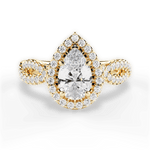 Latoya Pear Cut Lab Grown Diamond 18Kt Yellow Gold Engagement Ring