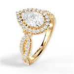 Latoya Pear Cut Lab Grown Diamond 18Kt Yellow Gold Engagement Ring - View 3