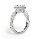 Latoya Radiant Cut Lab Grown Diamond 14Kt White Gold Engagement Ring - View 2