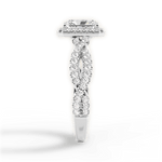 Latoya Radiant Cut Lab Grown Diamond 14Kt White Gold Engagement Ring - View 4