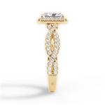 Latoya Radiant Cut Lab Grown Diamond 18Kt Yellow Gold Engagement Ring - View 3