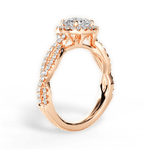 Latoya Round Cut Lab Grown Diamond 18Kt Rose Gold Engagement Ring - View 4