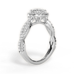 Latoya Round Cut Lab Grown Diamond 14Kt White Gold Engagement Ring - View 2
