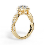 Latoya Round Cut Lab Grown Diamond 18Kt Yellow Gold Engagement Ring - View 2