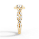Latoya Round Cut Lab Grown Diamond 18Kt Yellow Gold Engagement Ring - View 4