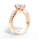 Kayla Oval Cut Lab Grown Diamond 18Kt Rose Gold Engagement Ring - View 3