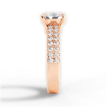 Kayla Oval Cut Lab Grown Diamond 18Kt Rose Gold Engagement Ring - View 2