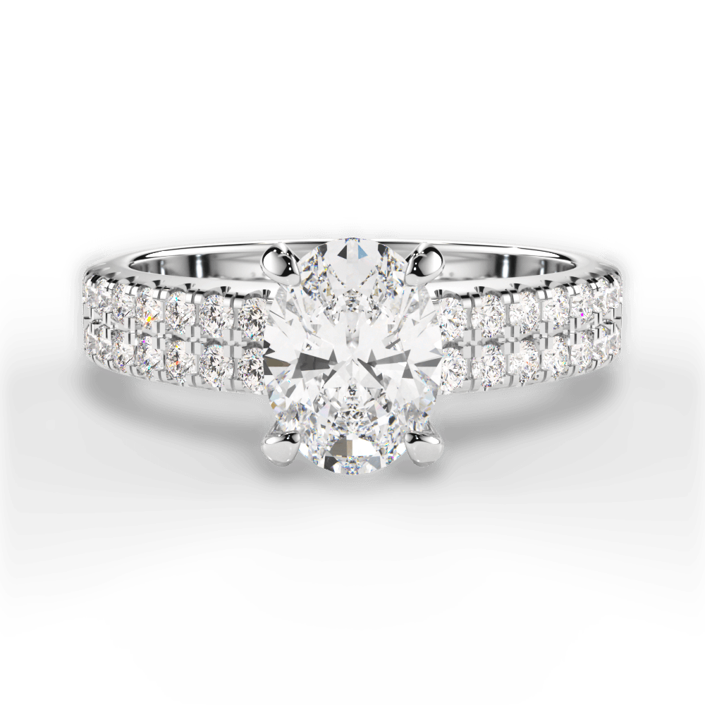 Kayla Oval Cut Lab Grown Diamond Platinum Engagement Ring