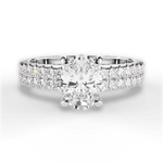 Kayla Oval Cut Lab Grown Diamond 18Kt White Gold Engagement Ring