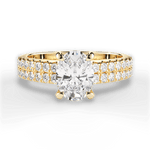 Kayla Oval Cut Lab Grown Diamond 18Kt Yellow Gold Engagement Ring