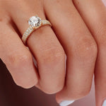Kayla Heart Cut Lab Grown Diamond 18Kt Yellow Gold Engagement Ring - View 3