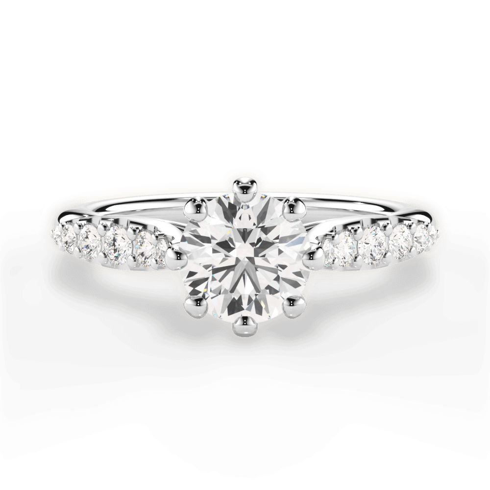 Erin Round Cut Lab Grown Diamond Platinum Engagement Ring