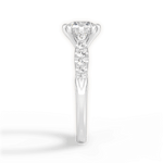 Erin Round Cut Lab Grown Diamond 14Kt White Gold Engagement Ring - View 2