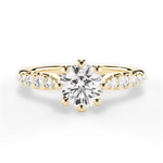 Erin Round Cut Lab Grown Diamond 18Kt Yellow Gold Engagement Ring
