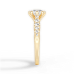 Erin Round Cut Lab Grown Diamond 18Kt Yellow Gold Engagement Ring - View 2