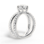 Lauren Round Cut Lab Grown Diamond 14Kt White Gold Engagement Ring - View 3