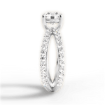 Lauren Round Cut Lab Grown Diamond Platinum Engagement Ring - View 4