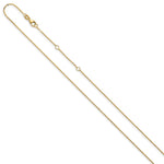 Leslie's Gold Flat Cable Adjustable Chain - 14k Yellow Gold / 18 in / 1.2 mm