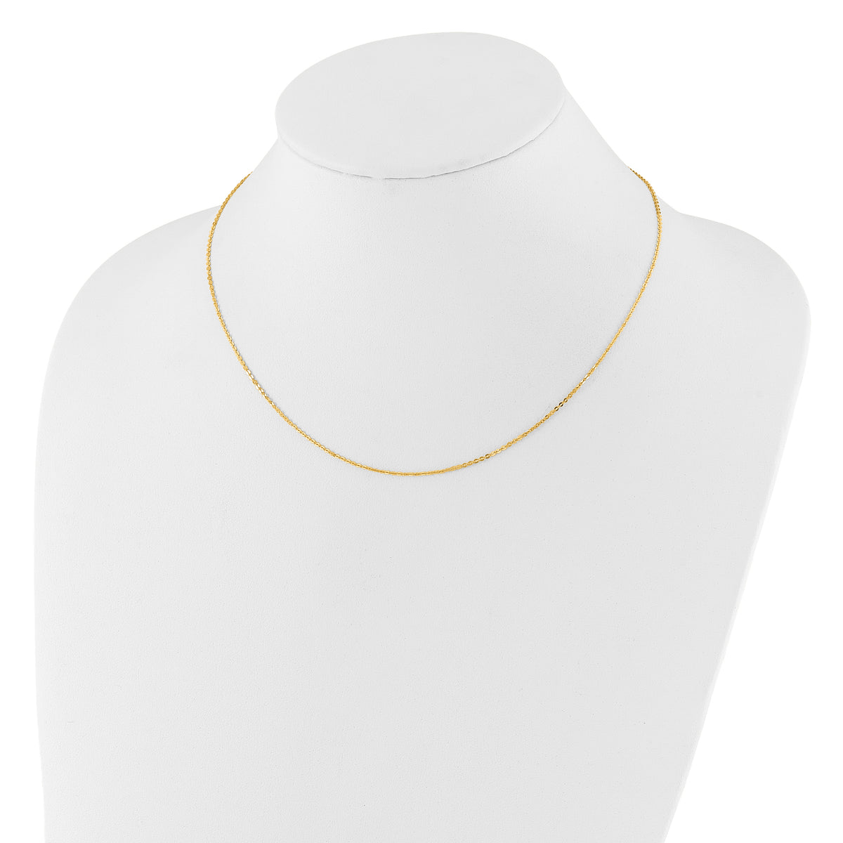 Leslie's Gold Flat Cable Adjustable Chain - 14k Yellow Gold / 18 in / 1.2 mm