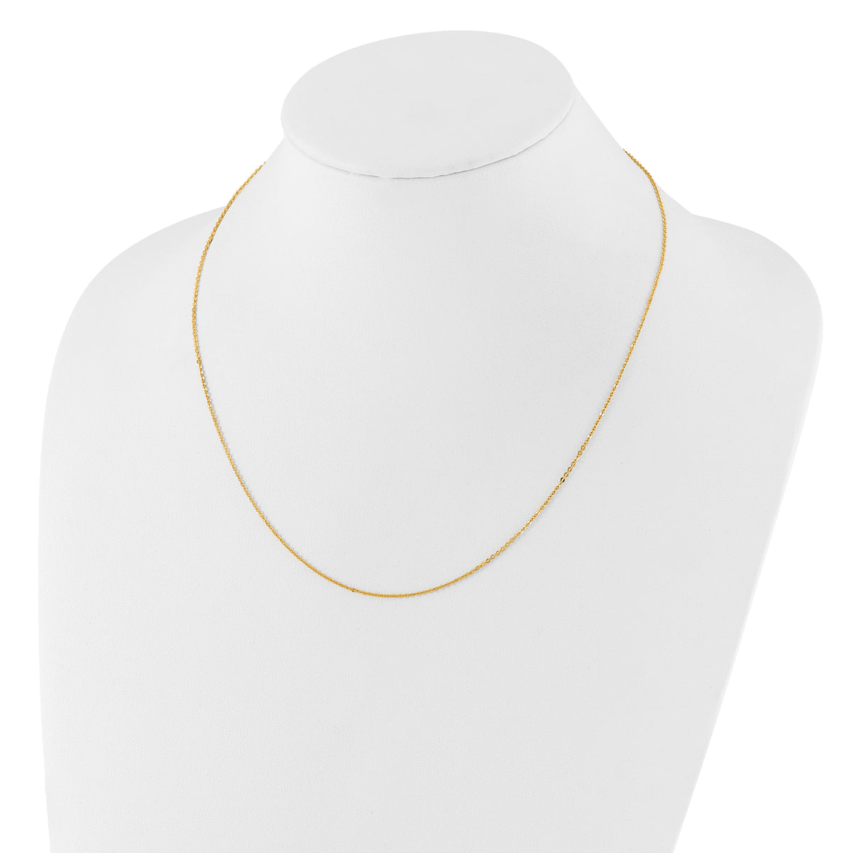 Leslie's Gold Flat Cable Adjustable Chain - 14k Yellow Gold / 18 in / 1.2 mm