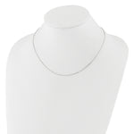 Leslie's 14k White Gold 1.2mm Flat Cable 1in+1in Adjustable Chain - 18 in