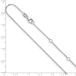 Leslie's 14k White Gold 1.2mm Flat Cable 1in+1in Adjustable Chain - 18 in