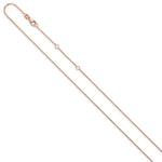 Leslie's Gold Flat Cable Adjustable Chain - 14k Rose Gold / 18 in / 1.2 mm