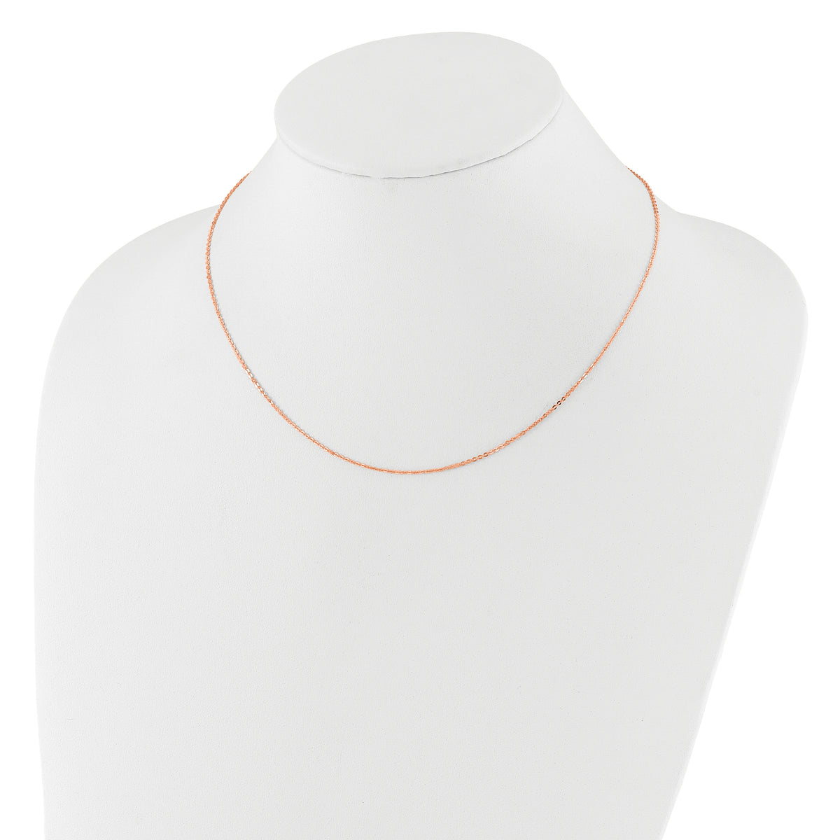 Leslie's Gold Flat Cable Adjustable Chain - 14k Rose Gold / 18 in / 1.2 mm