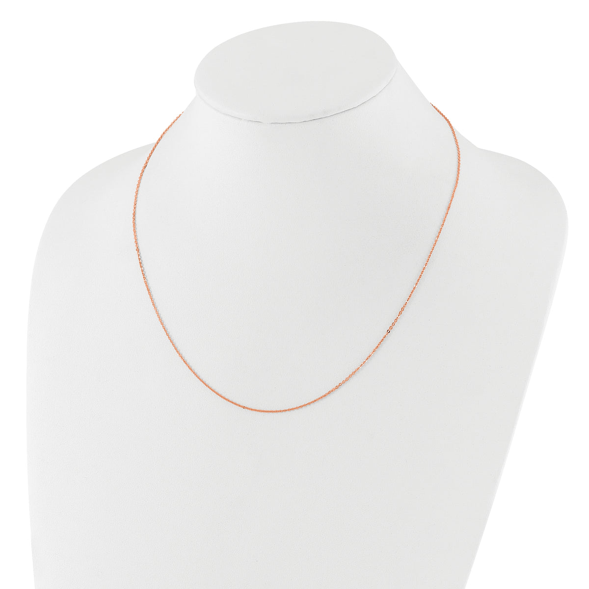 Leslie's Gold Flat Cable Adjustable Chain - 14k Rose Gold / 18 in / 1.2 mm
