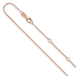 Leslie's Gold Flat Cable Adjustable Chain - 14k Rose Gold / 18 in / 1.2 mm