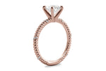 Chloe Cushion Cut Lab Grown Diamond 18Kt Rose Gold Engagement Ring - View 2