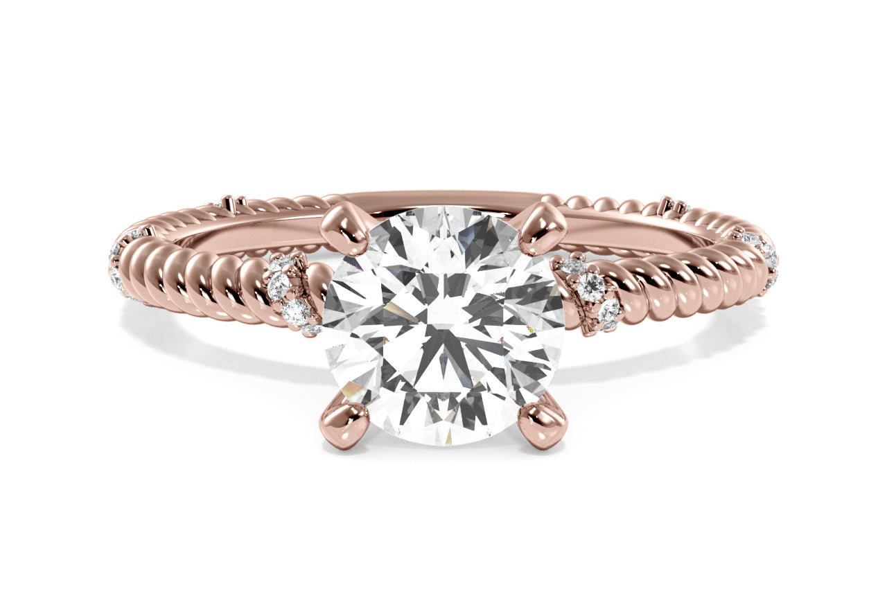Chloe Cushion Cut Lab Grown Diamond 18Kt Rose Gold Engagement Ring