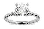 Chloe Cushion Cut Lab Grown Diamond 18Kt White Gold Engagement Ring - View 3
