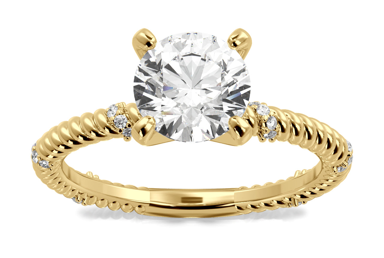 Chloe Princess Cut Lab Grown Diamond 18Kt Yellow Gold Engagement Ring - View 3