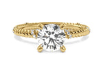 Chloe Princess Cut Lab Grown Diamond 18Kt Yellow Gold Engagement Ring